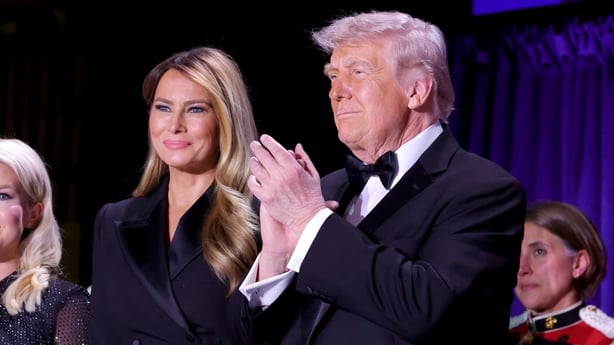 Melania Trump and U.S. President Donald Trump at the White House Correspondents Dinner.