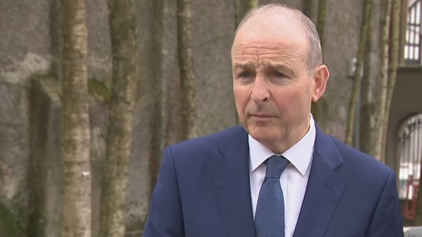 Taoiseach Micheál Martin speaking in Cork today
