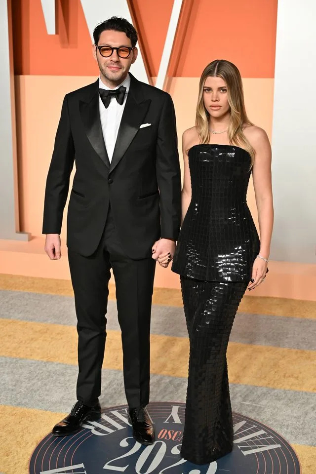 Elliot Grainge and Sofia Richie Grainge at the 2025 Vanity Fair Oscar Party.Credit: Getty Images