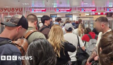 Another flight leaves passengers behind due to border delays - BBC