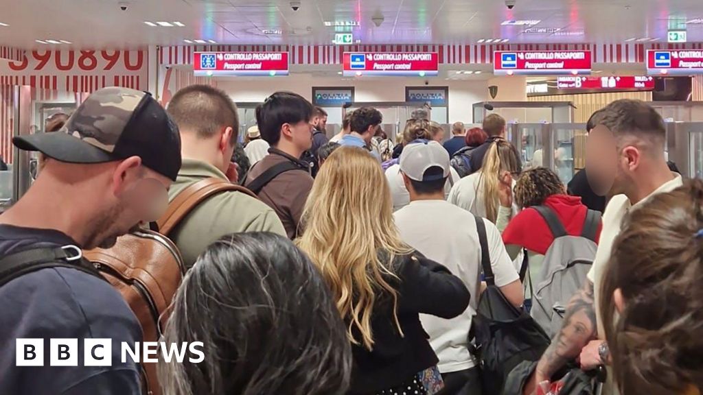 Another flight leaves passengers behind due to border delays - BBC