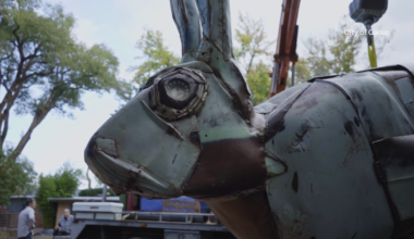 Gallup artist creates Route 66-inspired jackrabbit sculpture from salvaged car