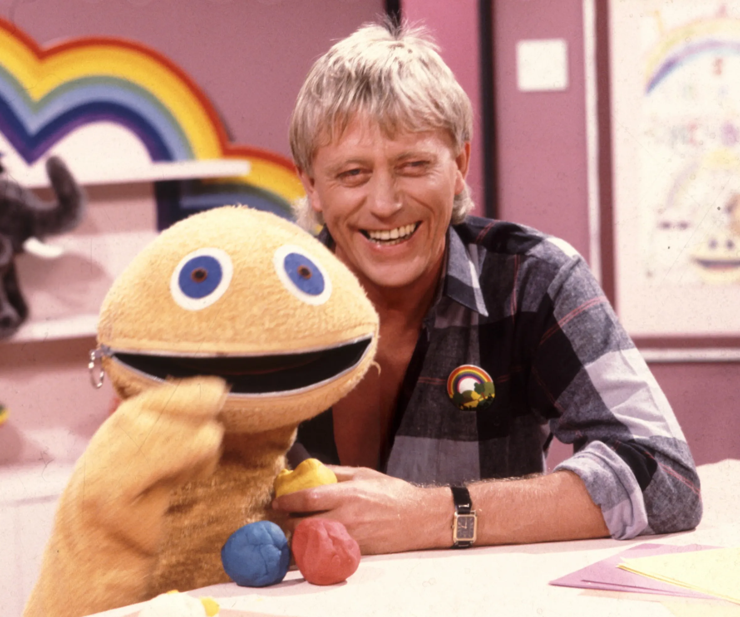 Zippy and Geoffrey Hayes on the television programme "Rainbow"