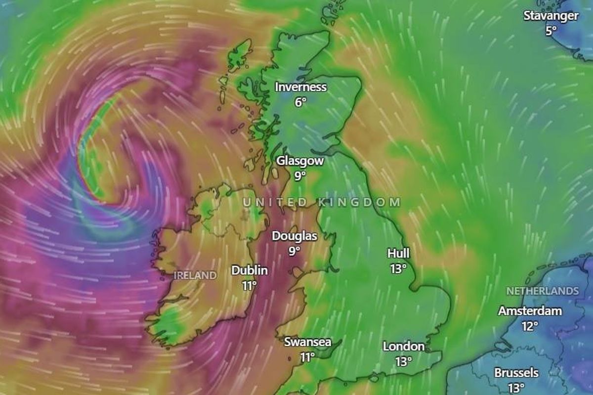 A storm is brewing off the west coast of Ireland and could strike the country in the early hours of Easter Sunday