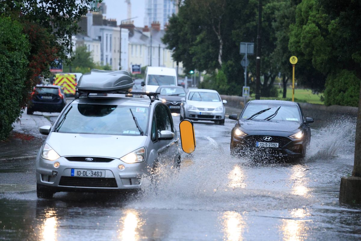 Heavy rain in Dublin City Centre (file photo)