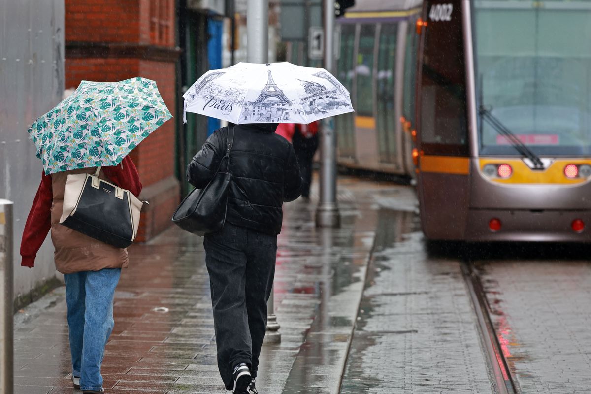 Heavy rain in Dublin