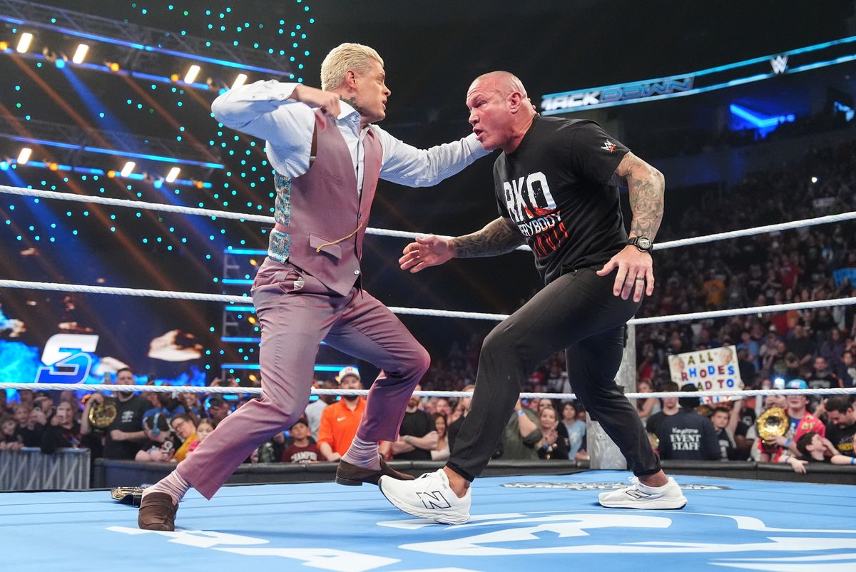 Cody Rhodes and Randy Orton in action.
