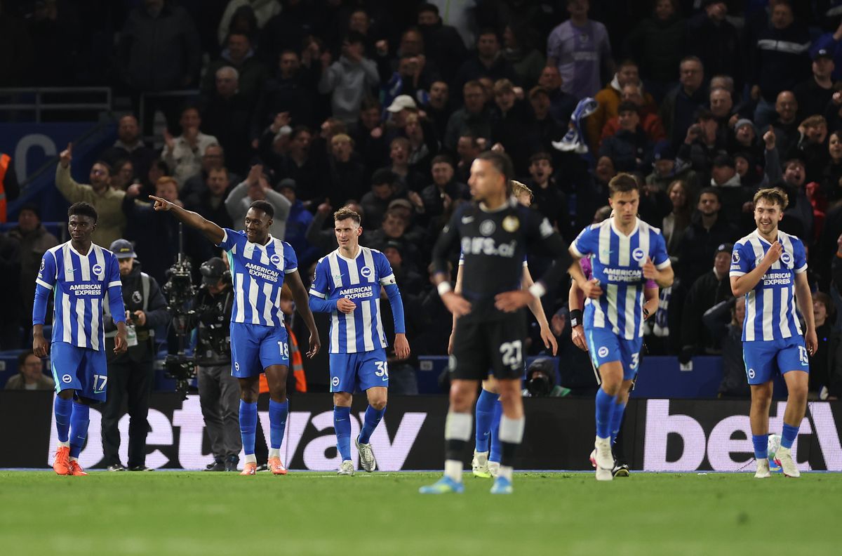 Danny Welbeck celebrates scoring for Brighton