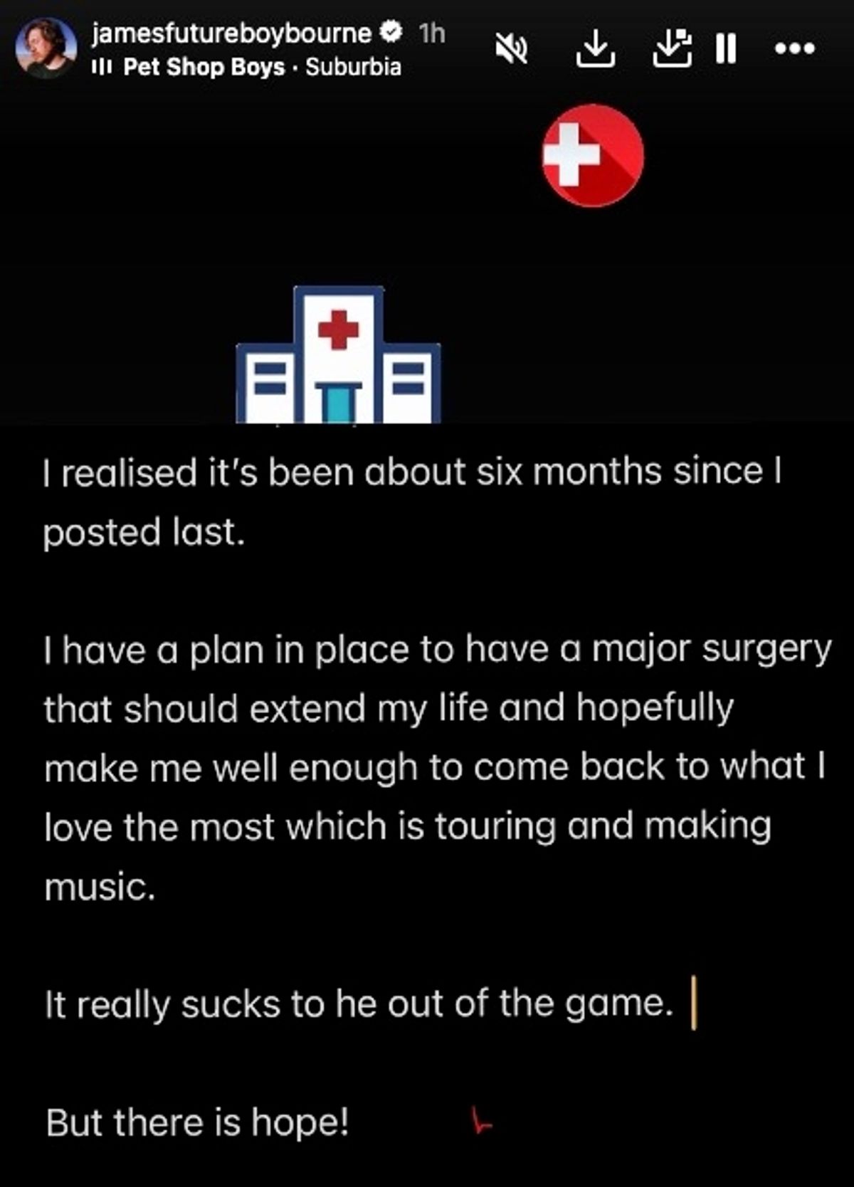 The statement posted on Instagram