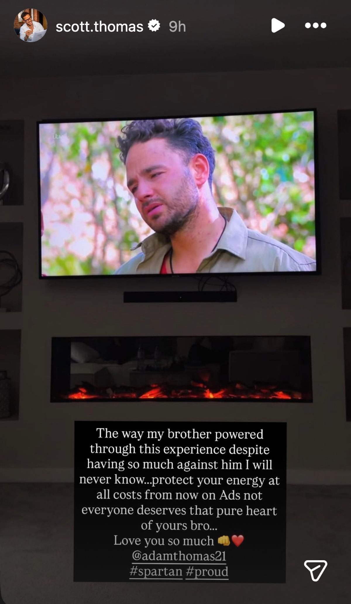 Scott Thomas leapt to Adam's defence