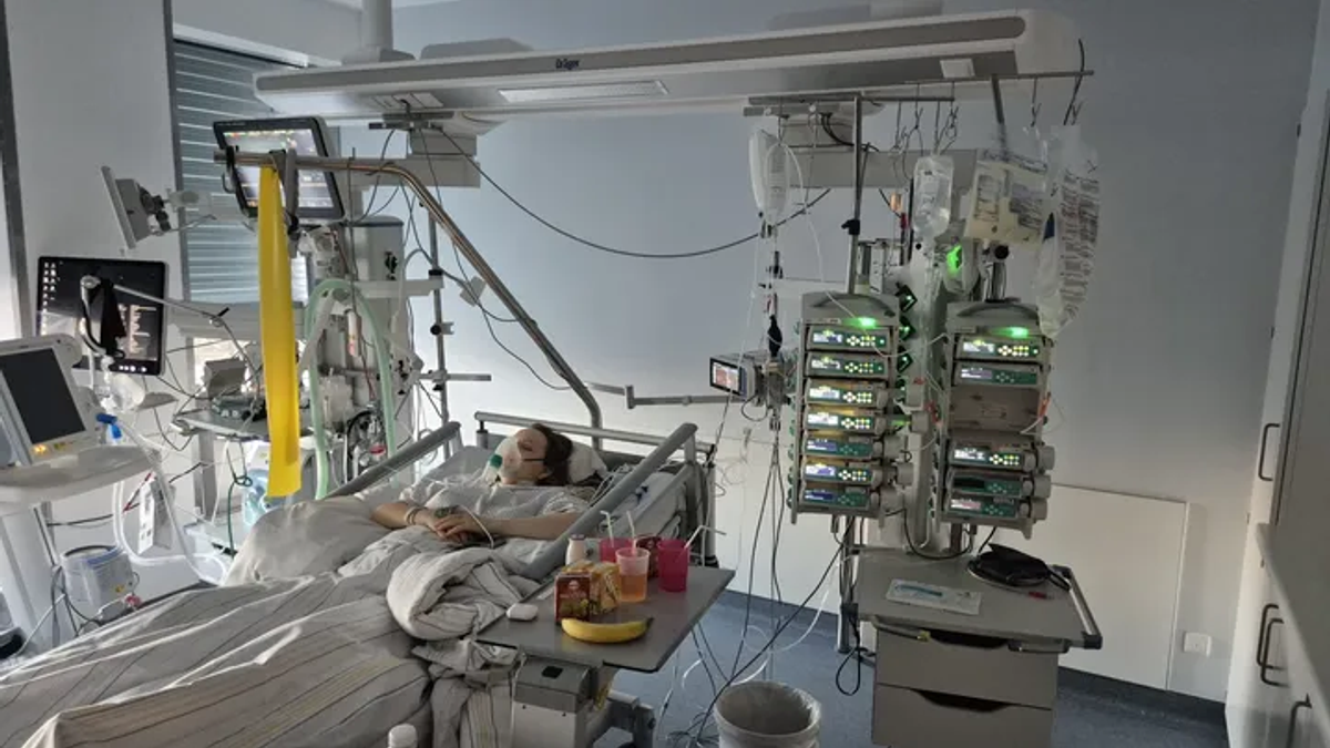 Margarita Strazinska in hospital in Murnau Hospital in Germany