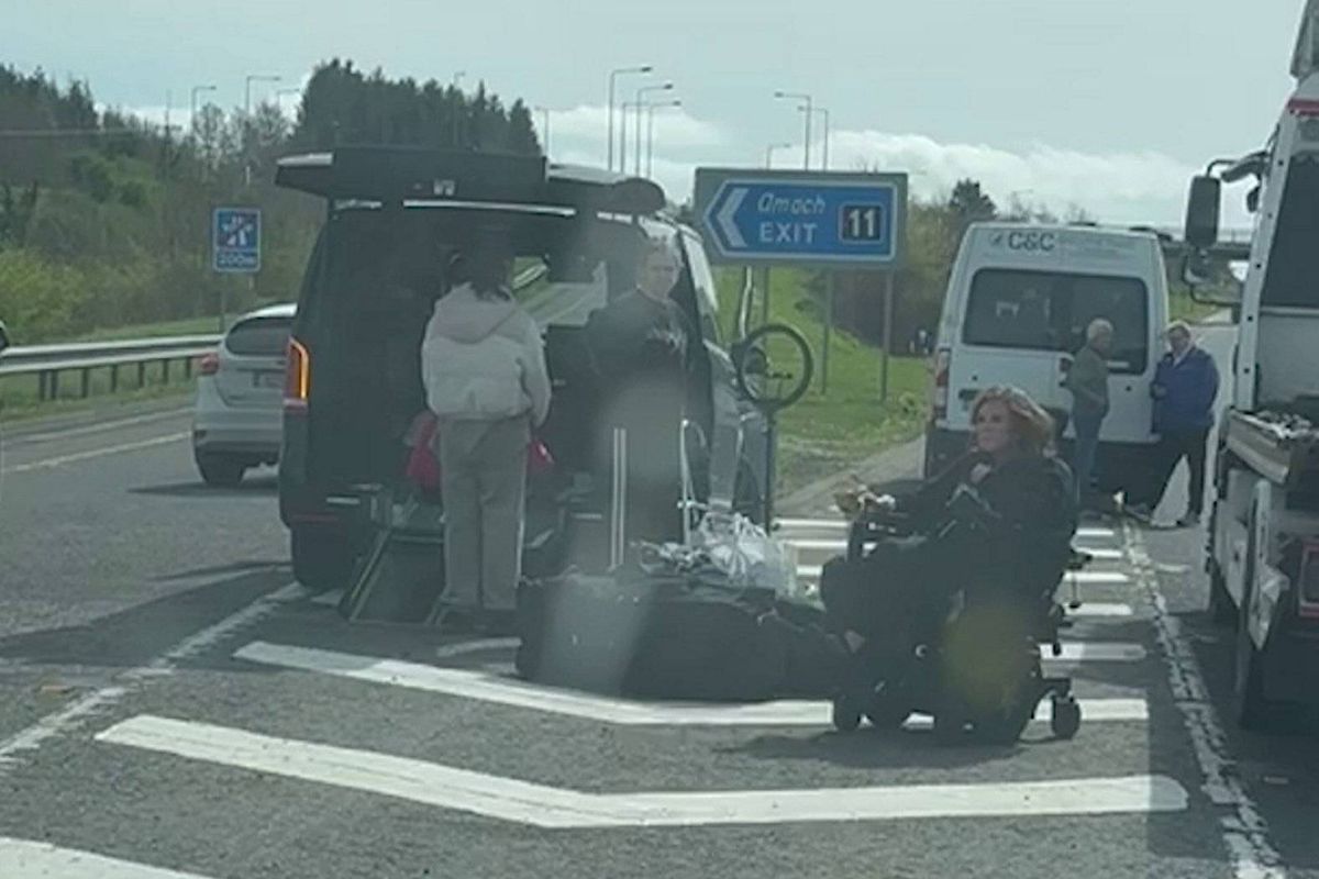 Abby Lee Miller, stranded on the carriageway in Limerick