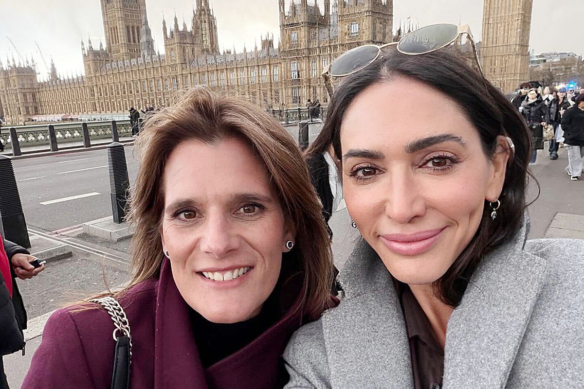 Lauren Cowell with her friend Ellen Roome