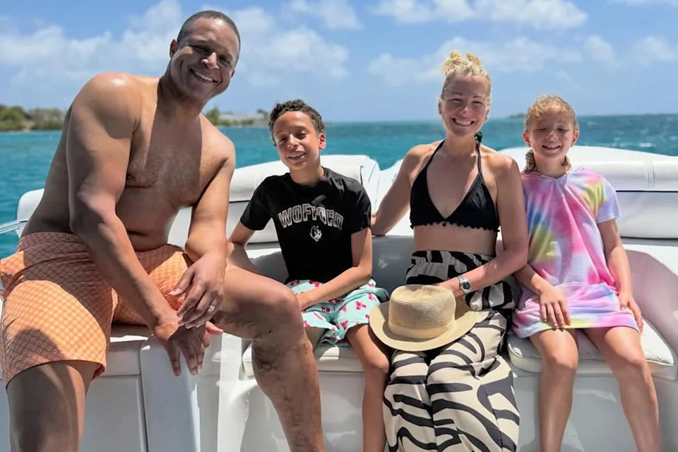 Craig Melvin with son Delano, wife Lindsay Czarniak, and daughter Sybil.Credit: Lindsay Czarniak/Instagram