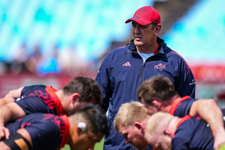 Munster head coach Clayton McMillan says that anyone who comes into the management team will work with Mossy Lawler. Photo: Sportsfile