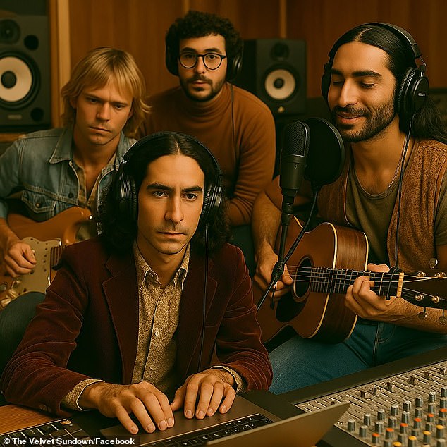 The Velvet Sundown's uncanny promotional images of the band all appear to be AI generated, and the credits on their music has no writers, producers or musicians listed