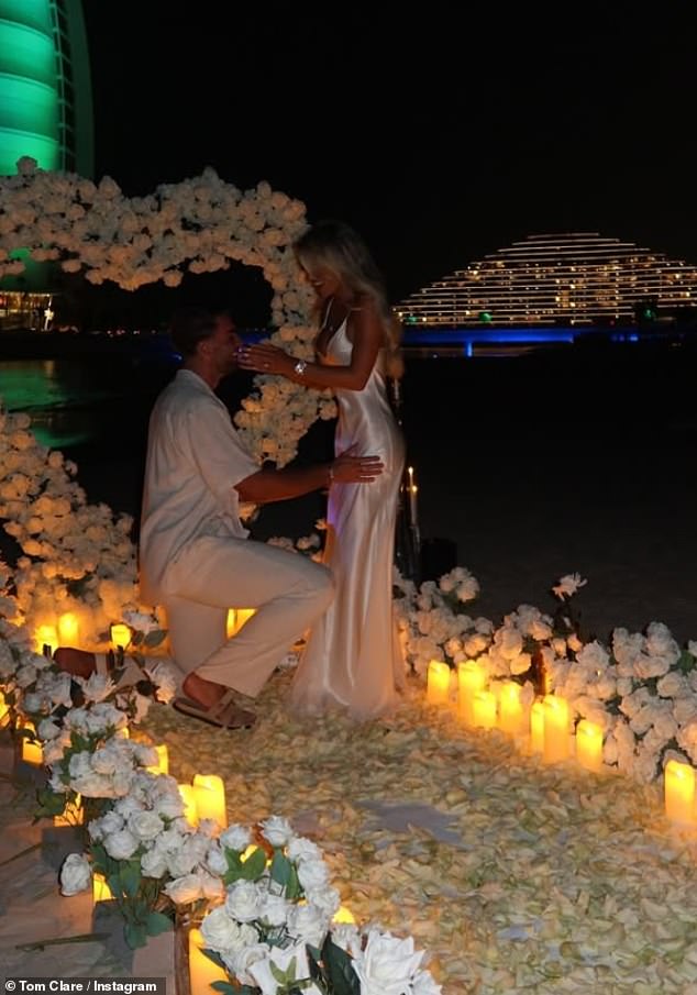 In September last year, Tom got down on one knee to propose to Molly in Dubai