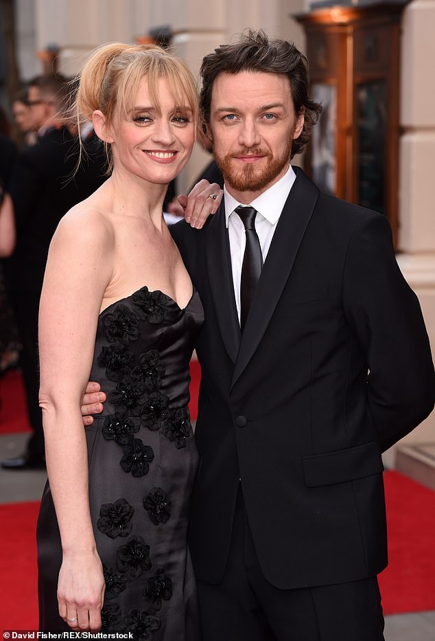 James also has a 15-year-old son Brendan, who he co-parents with his ex-wife Anne-Marie Duff (pictured together in 2015)