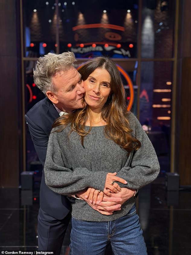 Gordon Ramsay is smitten with his new MasterChef co-host. The chef, who is the the lead judge on MasterChef USA  shared photos with his wife Tana as she visited the set this week