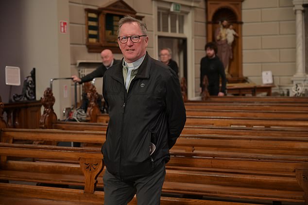 Fr Alan Hilliard said that it was ‘a bit of a shock’ to receive the missive telling him the practice of fixing notices to the front railings, one dating back ‘a long number of years’, had to cease