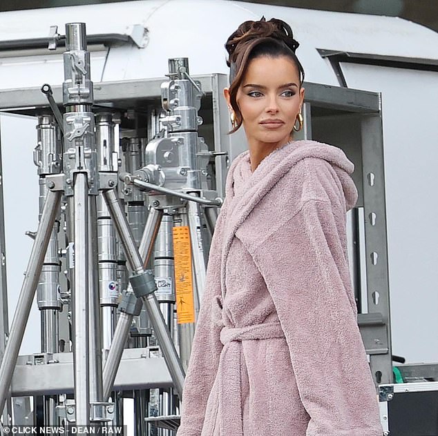 Maura Higgins displayed her 'changing' face on the set of her new TRESemme advert after hitting back at plastic surgery claims