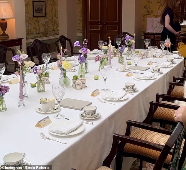 Guests headed to a private room at The Lanesborough for the swanky afternoon tea