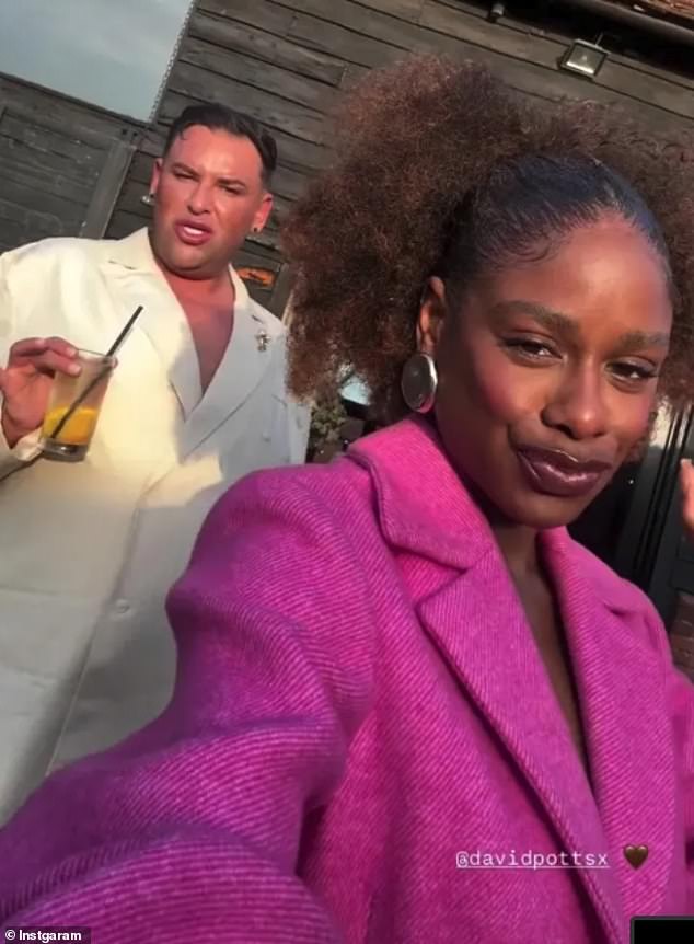 the couple  celebrated his big day surrounded by famous friends including Bradley's former CBB housemates David Potts and ZeZe Millz