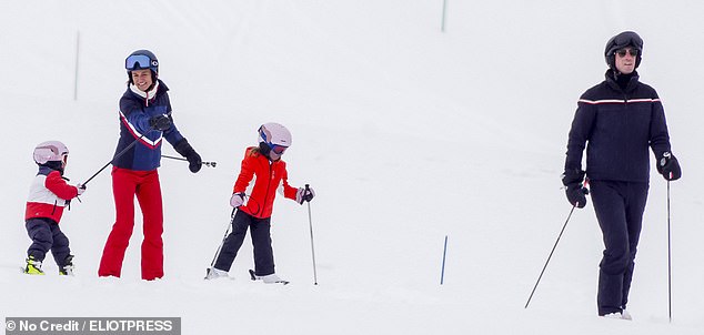 Laughing as she encouraged the pair, she may well have cast her mind back to family holidays with big sister Kate, 44, the Princess of Wales , their parents and brother James