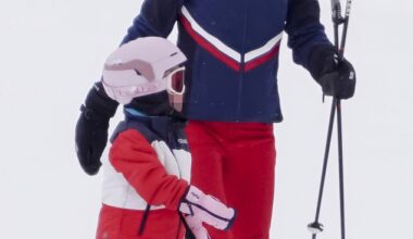 For Pippa Middleton, 42, it was just last week that she guided her young daughters Grace, five, and Rose, three, through the snow on a family ski break in the French Alps