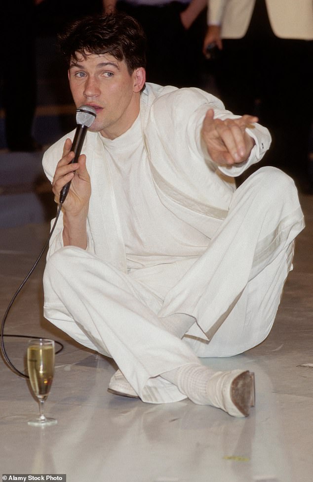 Johnny Logan after winning the Eurovision Song Contest again, this time in Brussels in 1987 with his song Hold Me Now, which went on to become a hit