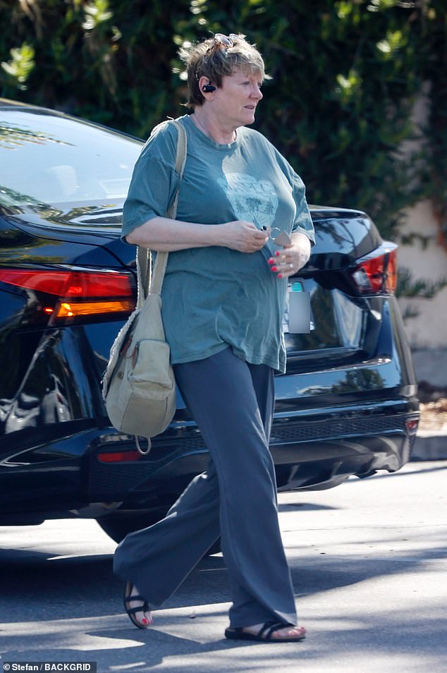 The actress showed off her playful personality with a bold red mani and pedi