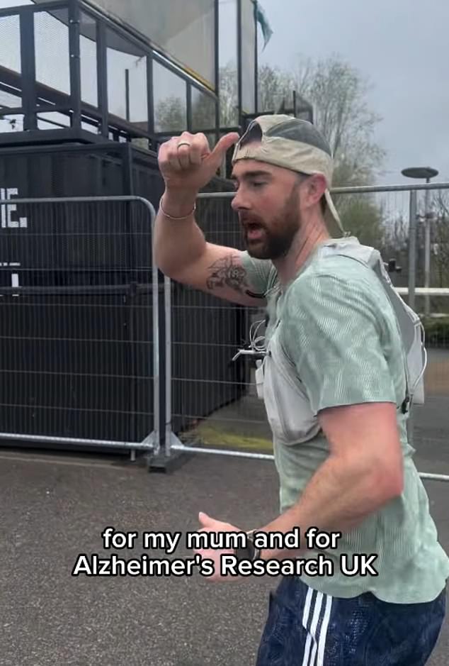 Charlie and the rest of of 'Team Quirke' - which includes his fiance Chloe Thornton and his friend Jack O'Connell - are running in aid of Alzheimer's Research UK