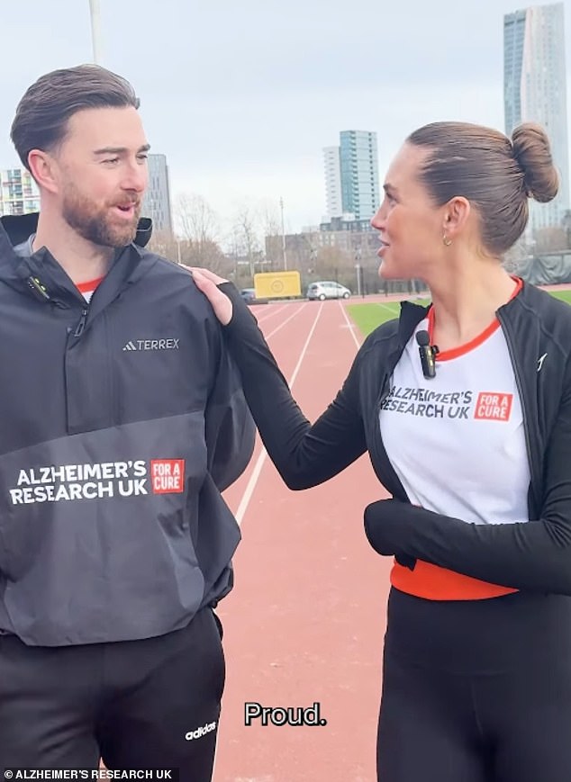 Charlie with his fiance Chloe ahead of the race on Sunday