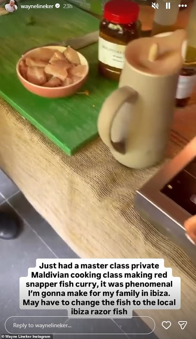 On Thursday, Wayne posted a video of himself enjoying a cooking video in the Maldives