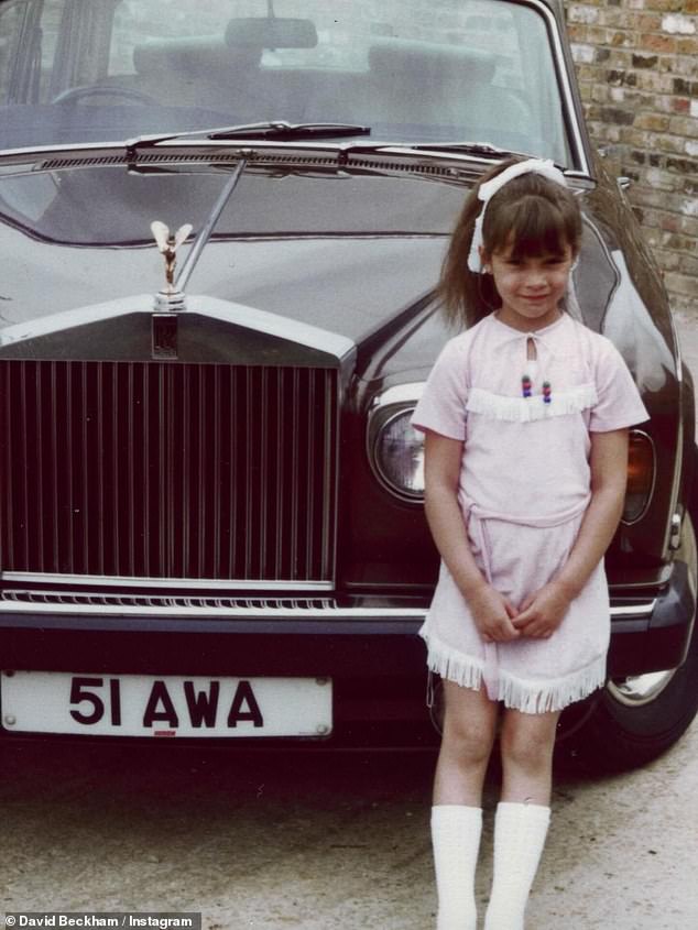 He went on to share adorable snaps of Posh Spice when she was a little girl, including one of her with her father's Rolls-Royce