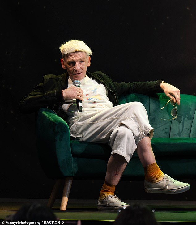 And he looked almost unrecognisable at Comic Con in Paris on Saturday as he debuted a striking bleached blonde hairstyle