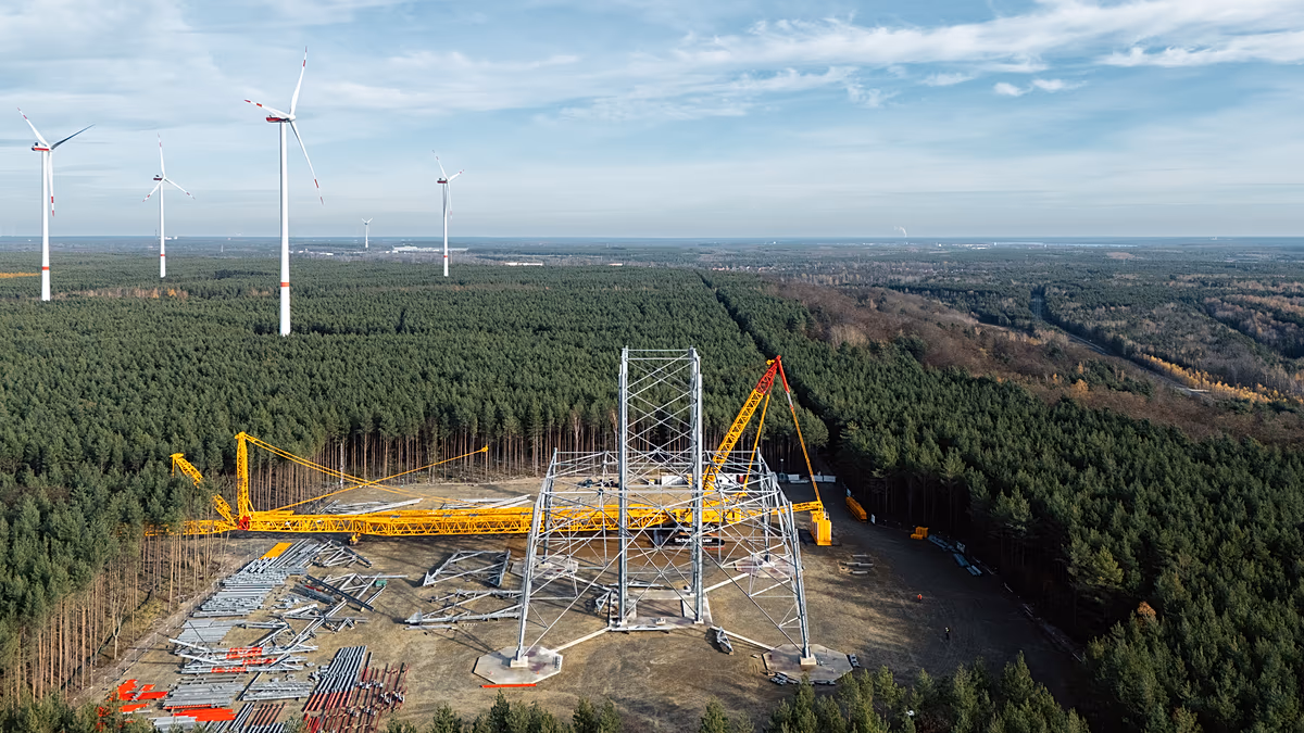 World's tallest wind turbine being built in Germany's former coal mining region