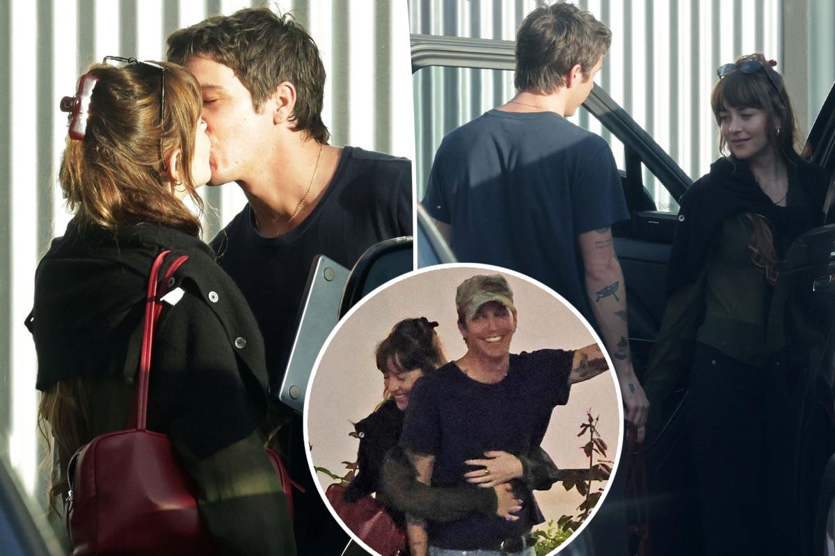Dakota Johnson and Role Model seen kissing on date night