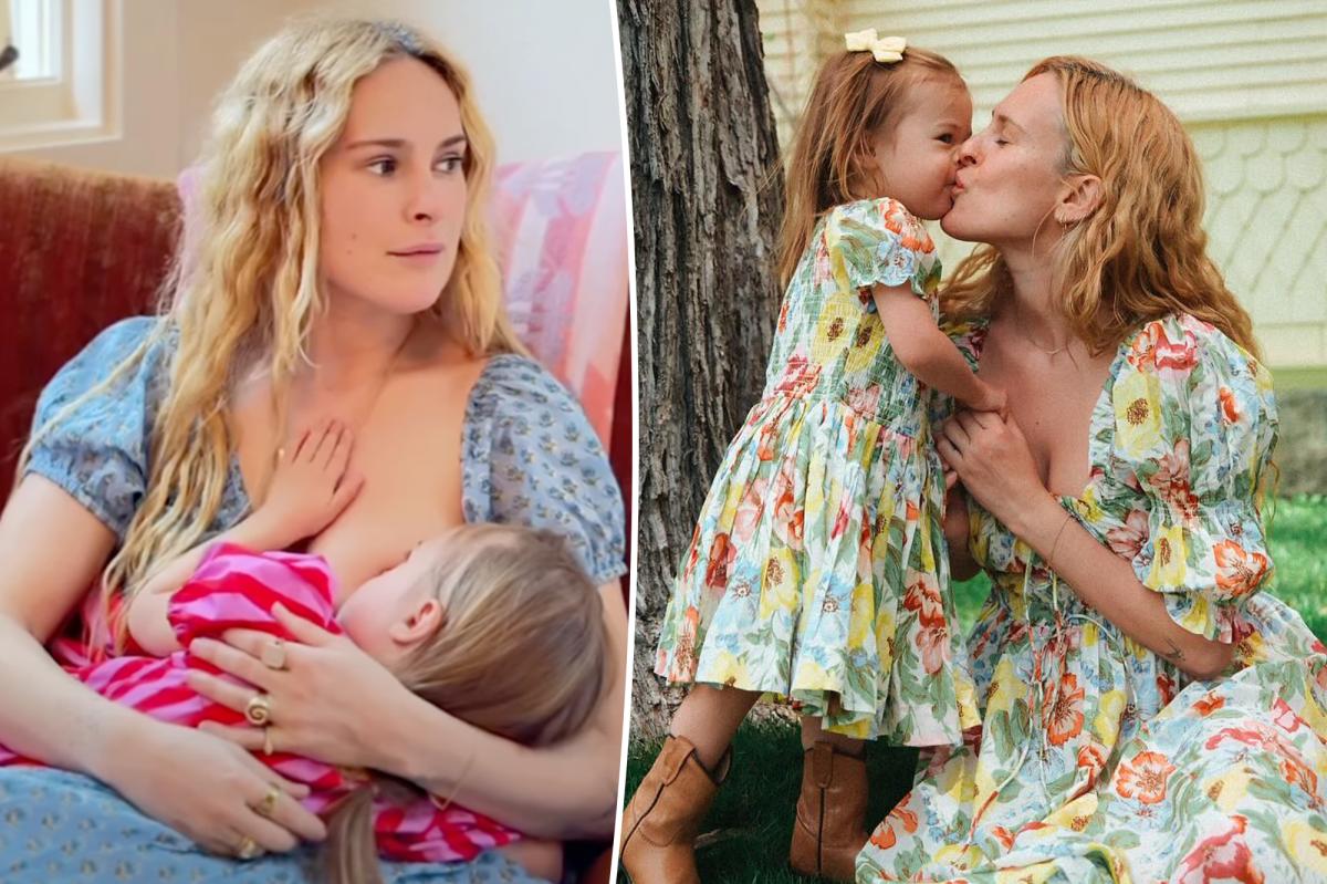 Single mom Rumer Willis hits back at parenting criticism with video breastfeeding 3-year-old daughter