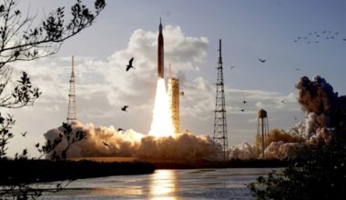 Artemis II launch photo shows birds startled by rocket as remote camera captures historic liftoff