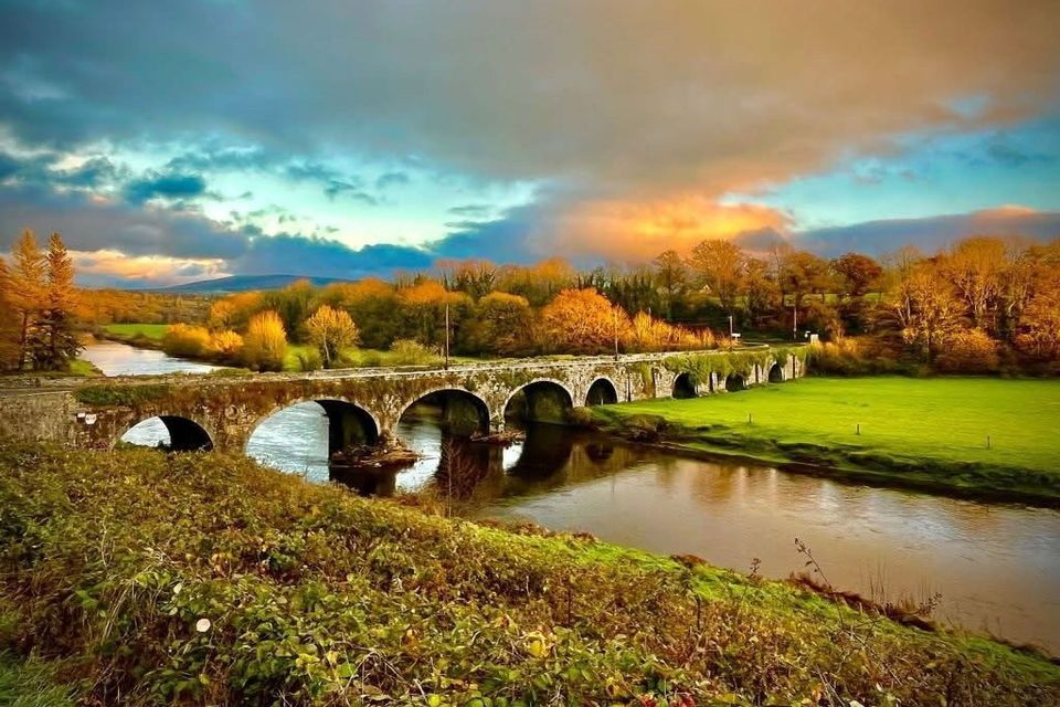 Residents of Inistioge in Co Kilkenny are opposing plans for the proposed construction of eight 'mega' wind turbines overlooking their village. Photo credit: Protect Inistioge's Environment Facebook page