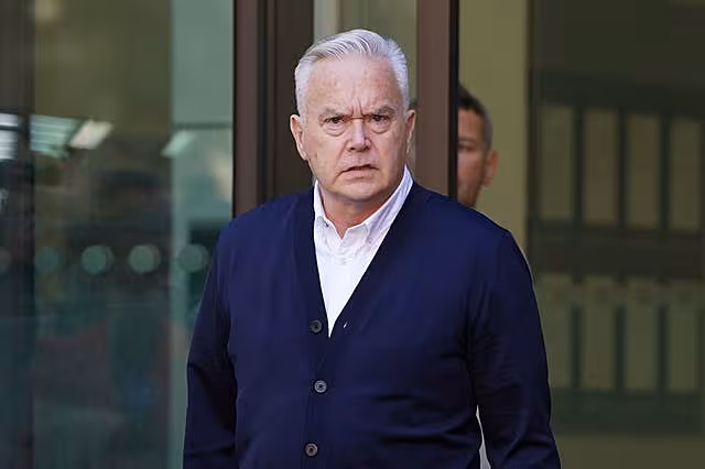 Huw Edwards leaving Westminster Magistrates’ Court