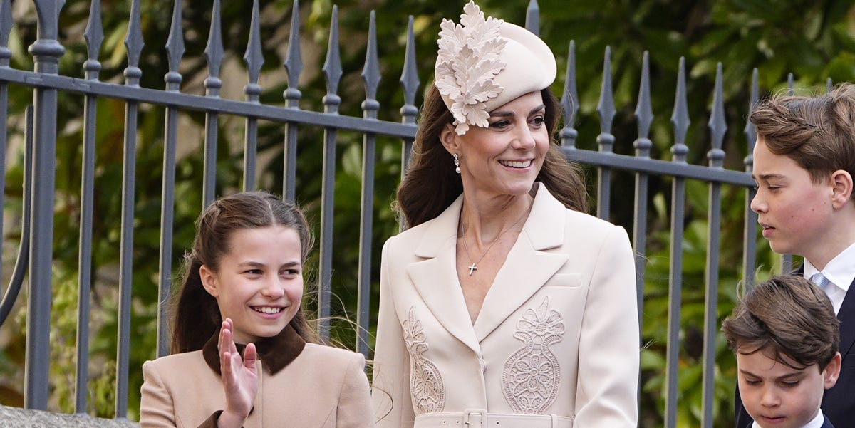 Kate Middleton Looks Elegant in a Cream Self-Portrait Dress for Easter Sunday Services