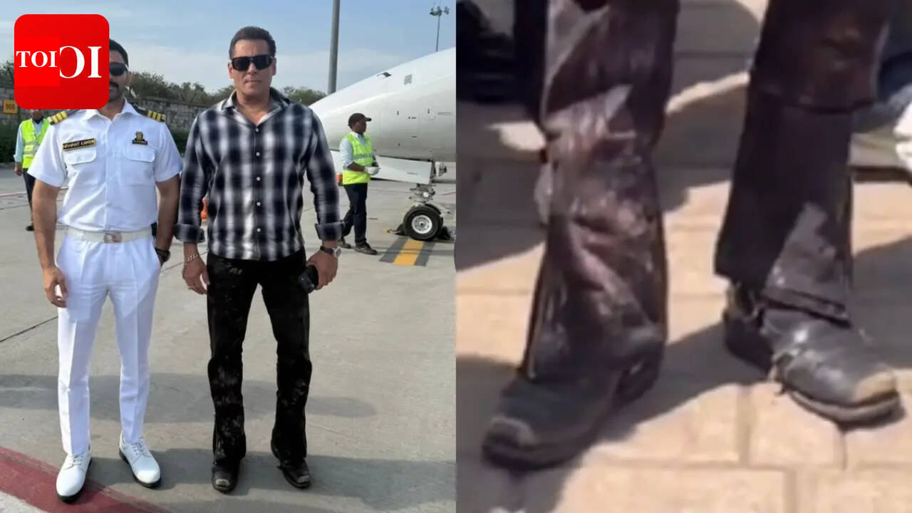 Salman Khan's Rs 1.5 lakh boots MISTAKEN as 'phate joote'; fans clap back at trolls |