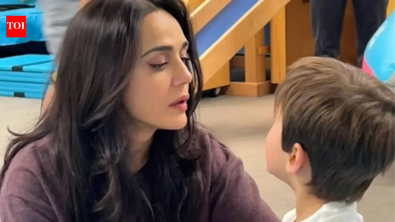 Preity Zinta shares candid spring break moments with twins in rare family update |