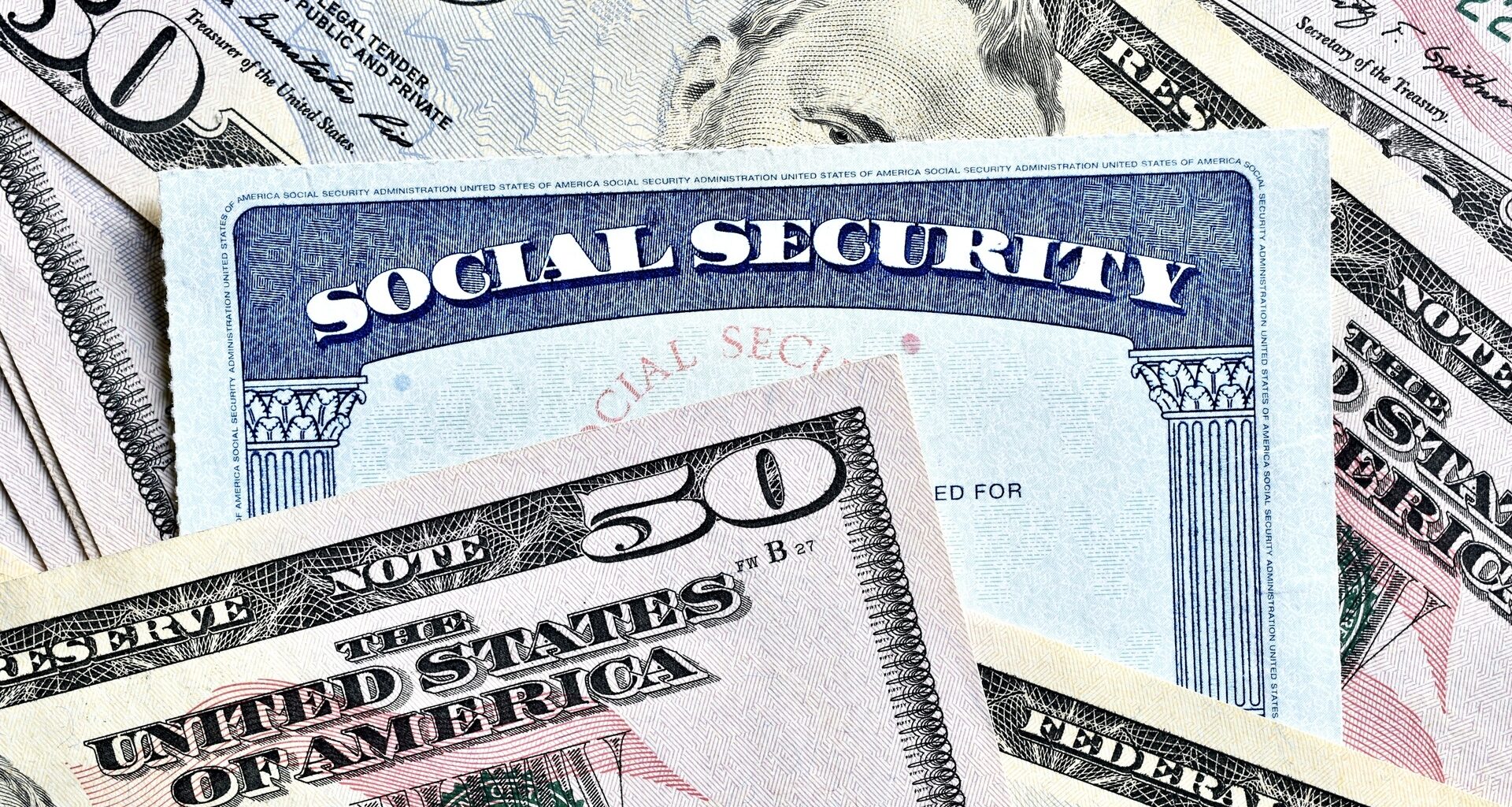 Social Security card and money.