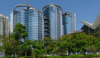 Zaha Hadid Architects’ Gateway Centre in West Kowloon Hong Kong Nears Completion, Captured by Paul Clemence