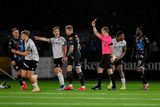 thumbnail: Referee Paul Norton gives James McClean of Derry City a red card (after a second yellow) at Oriel Park. Photo: Paul Phelan/Sportsfile