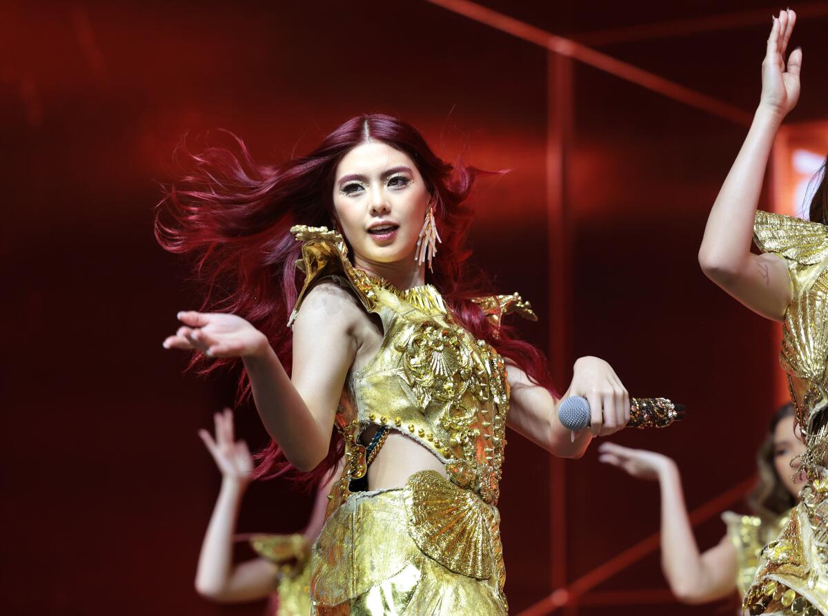 Bibi performs on the Mojave stage at Coachella.