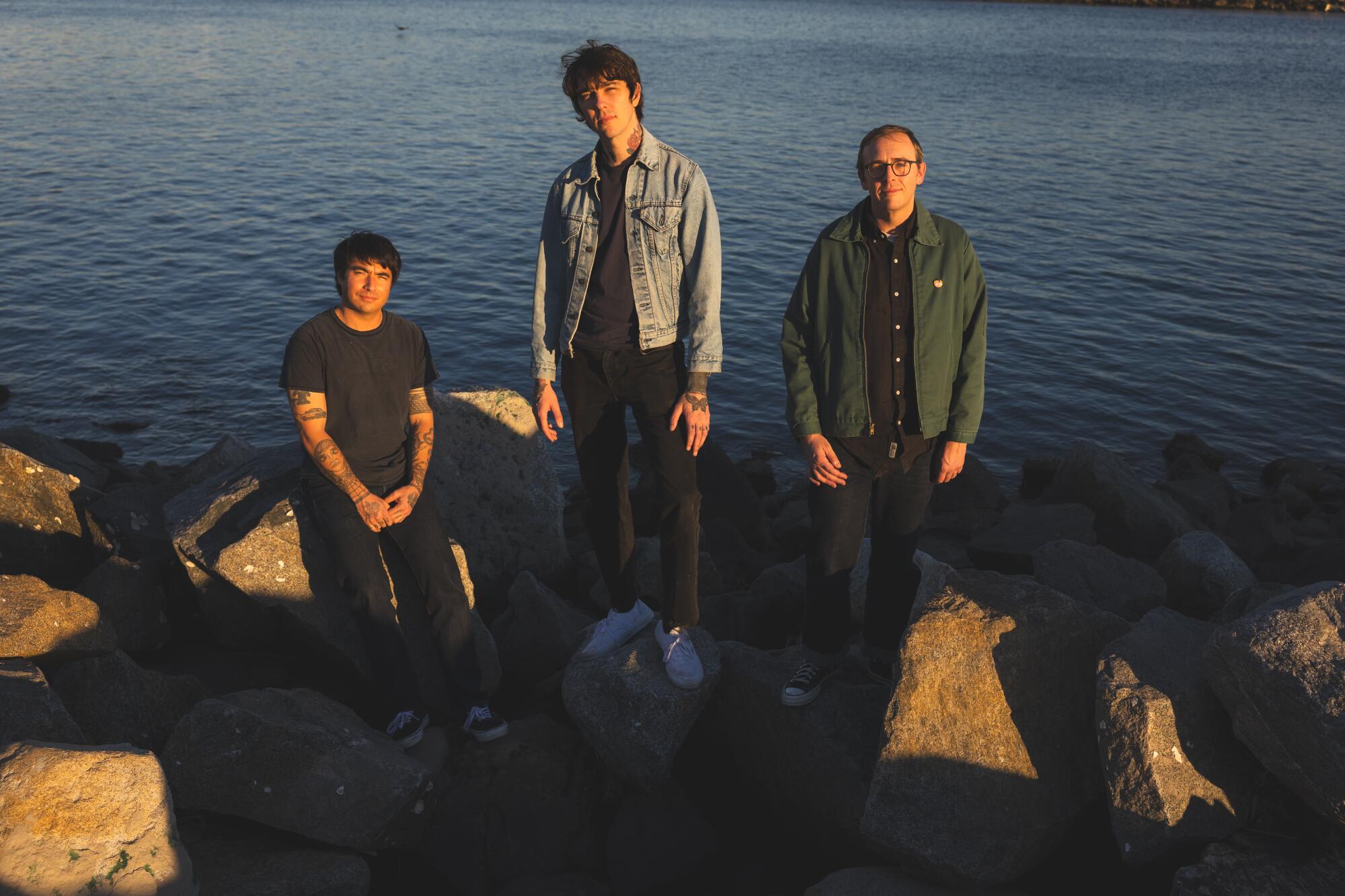 Members of punk rock band Joyce Manor, from left, Chase Knobbe, Barry Johnson and Matt Ebert.